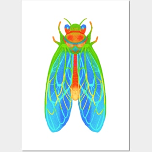 Aesthetic Cicada Drawing Posters and Art